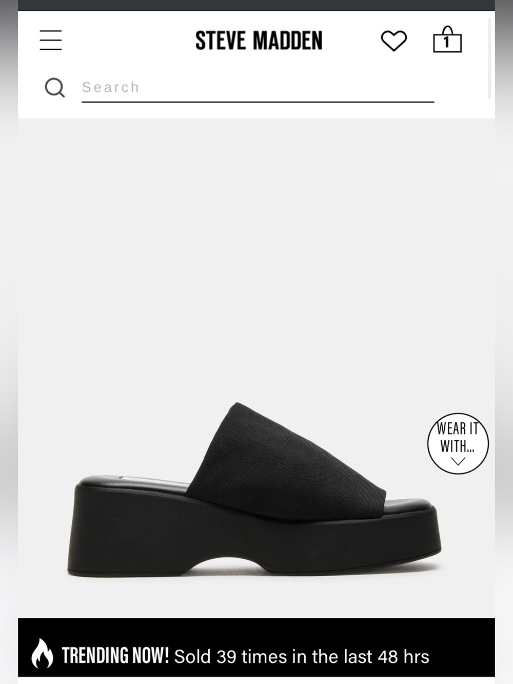 Steve Madden SLINKY30 BLACK Size 36